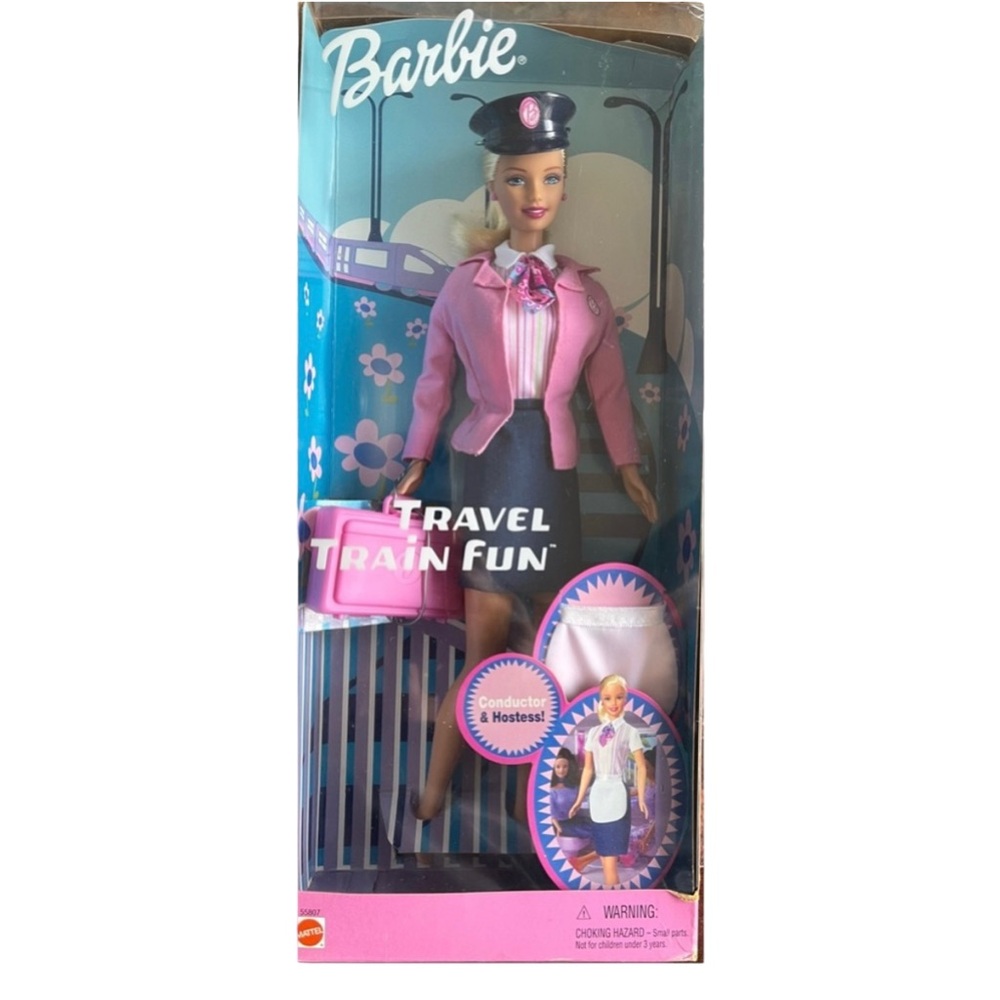 Hostess Pick 🥳☄️ Barbie 2001 Travel Train Conductor Hostess Original Box